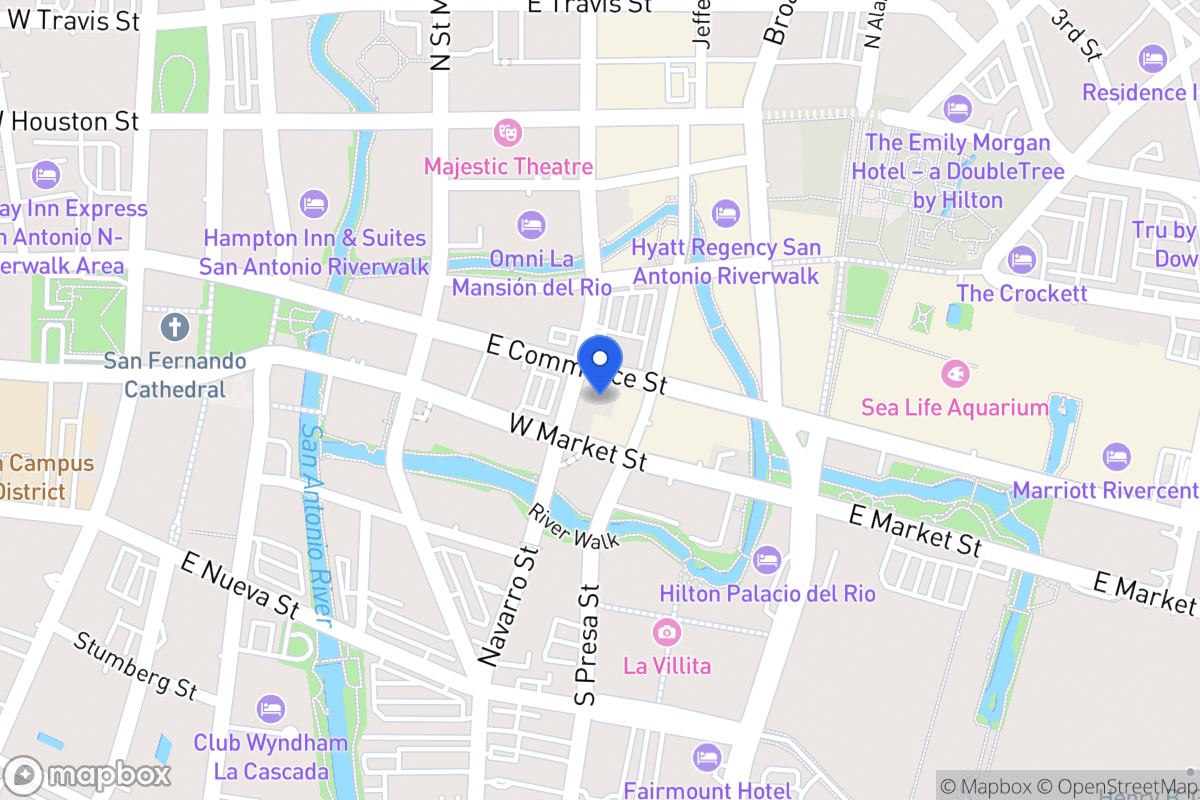 Map of 302 E Commerce St