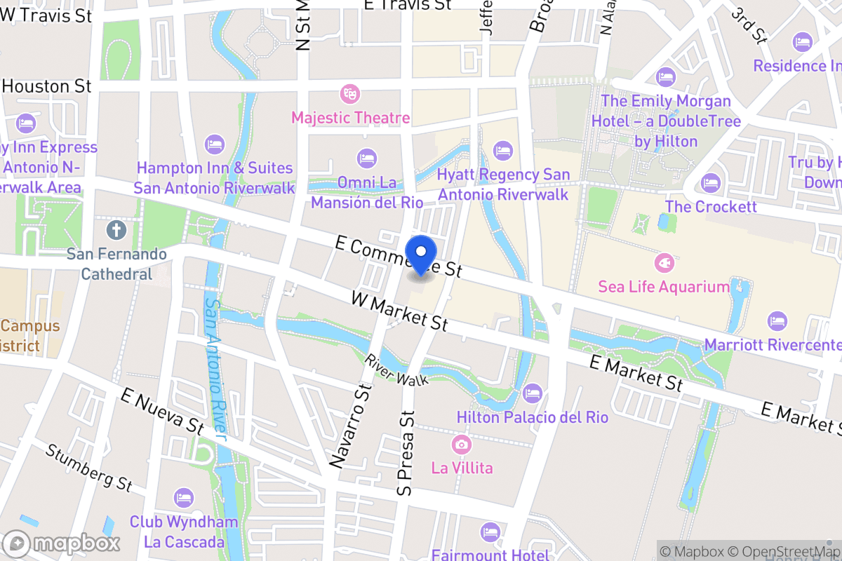 Map of 308 E Commerce St