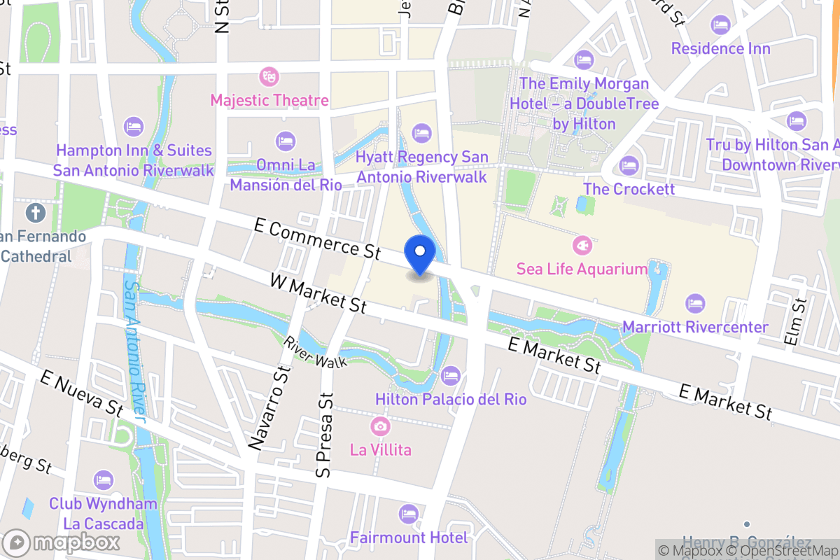 Map of 422 E Commerce St