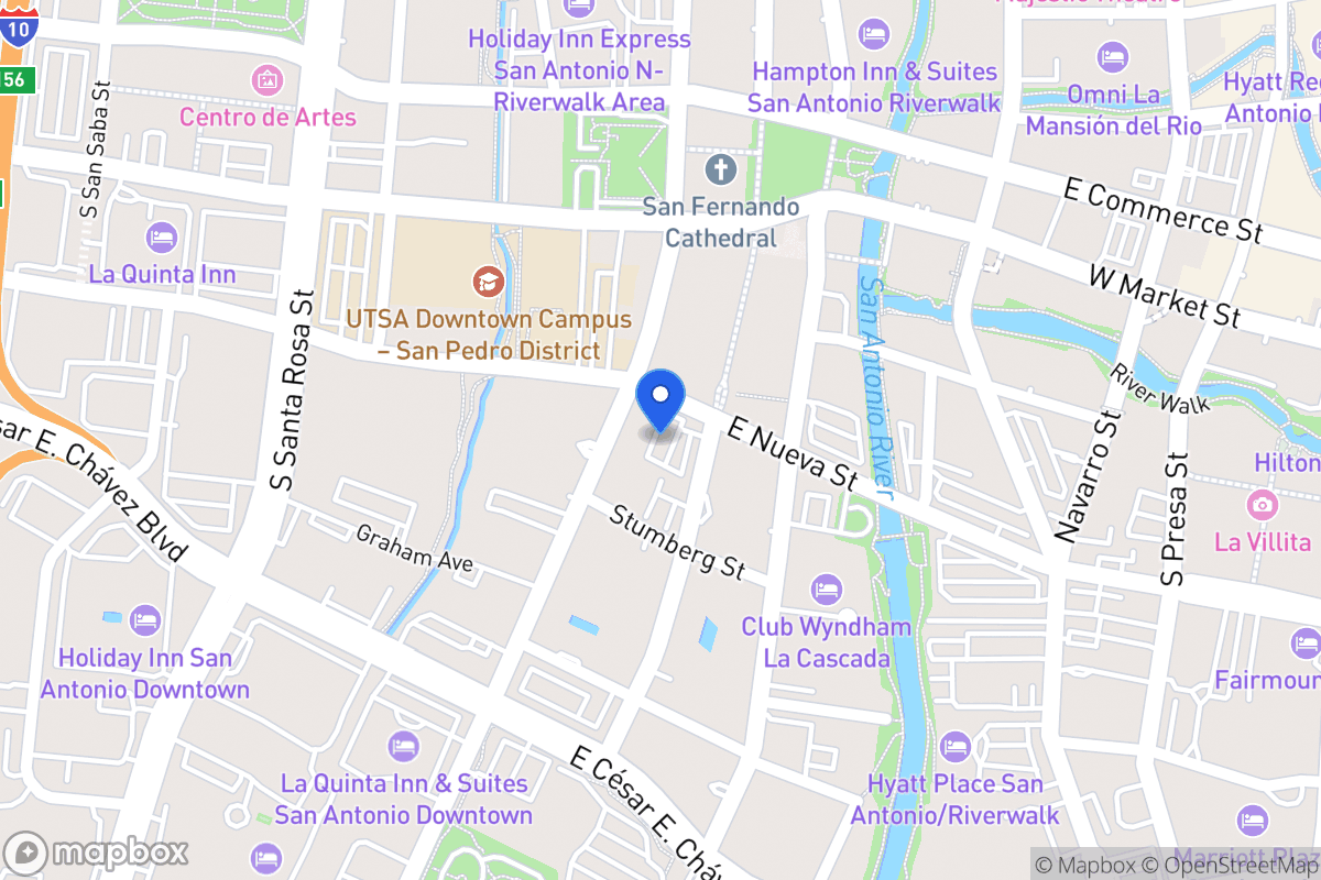 Map of 212 S Flores St