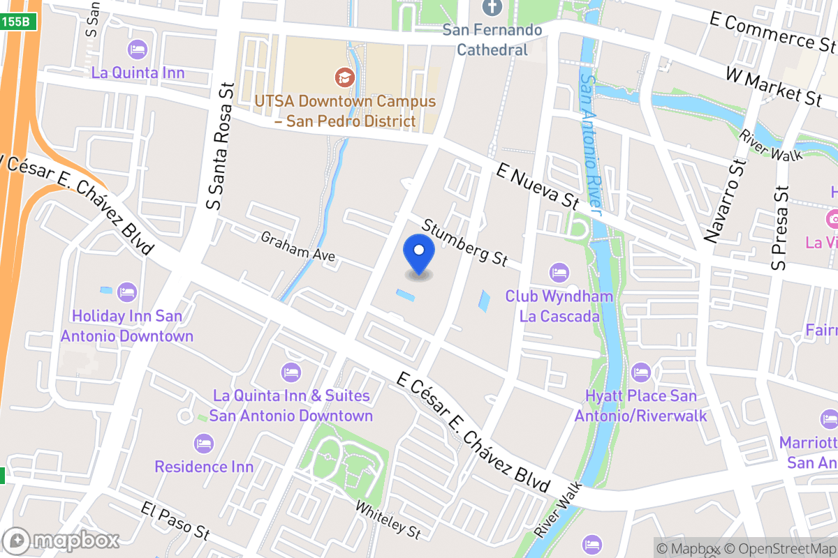 Map of 304 S Flores St