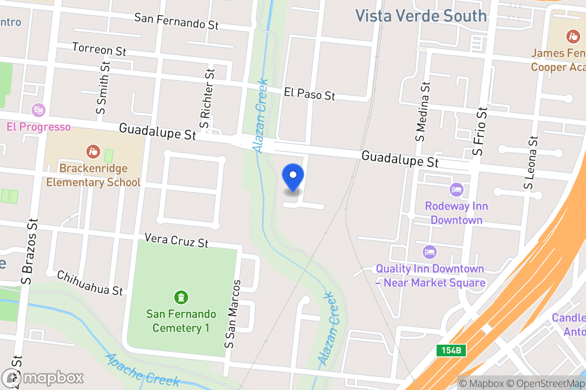 Map of 925 S Comal