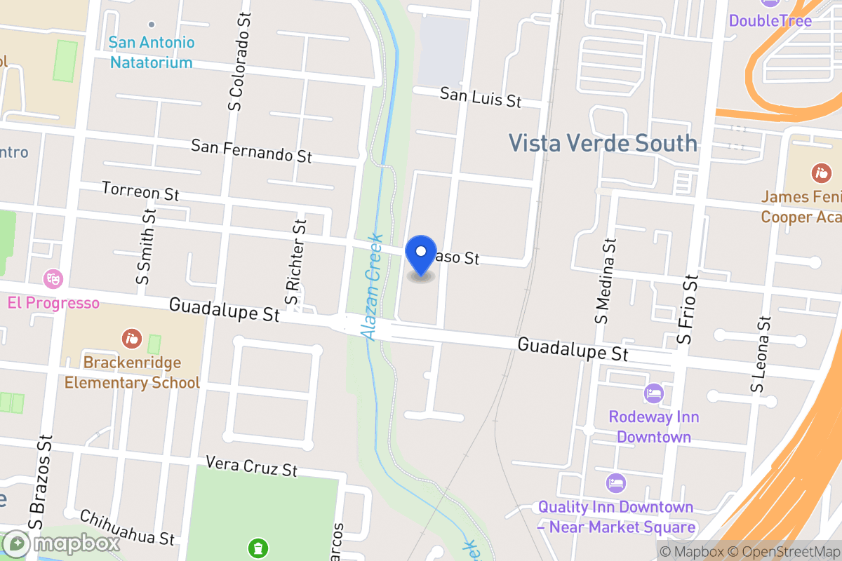 Map of 800  El Paso St