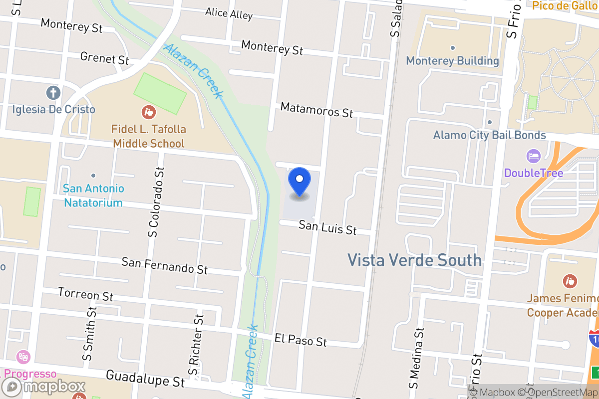 Map of 515 S Comal