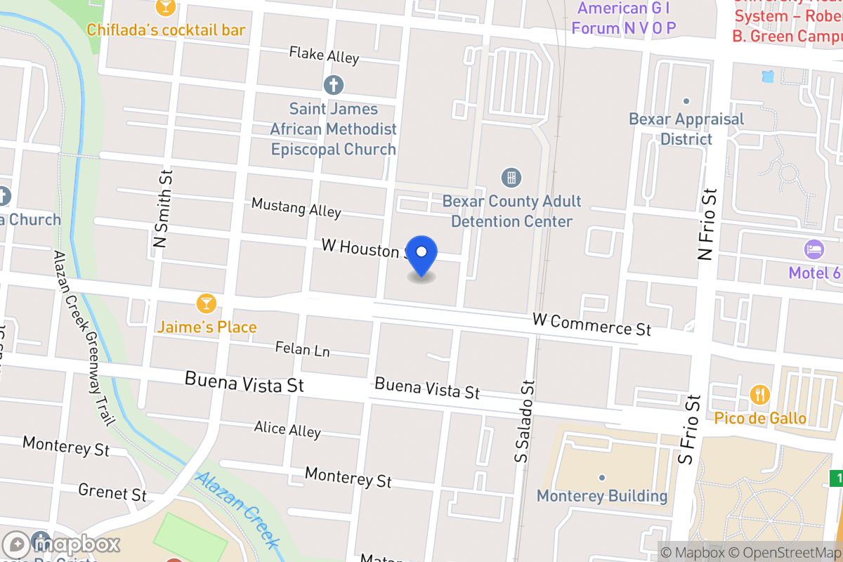 Map of W Houston St