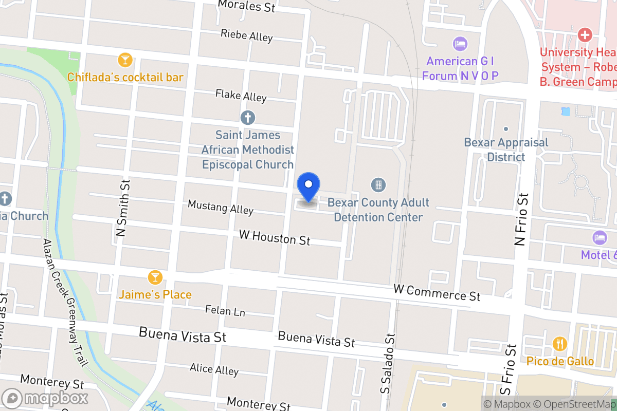 Map of 1216 W Travis St