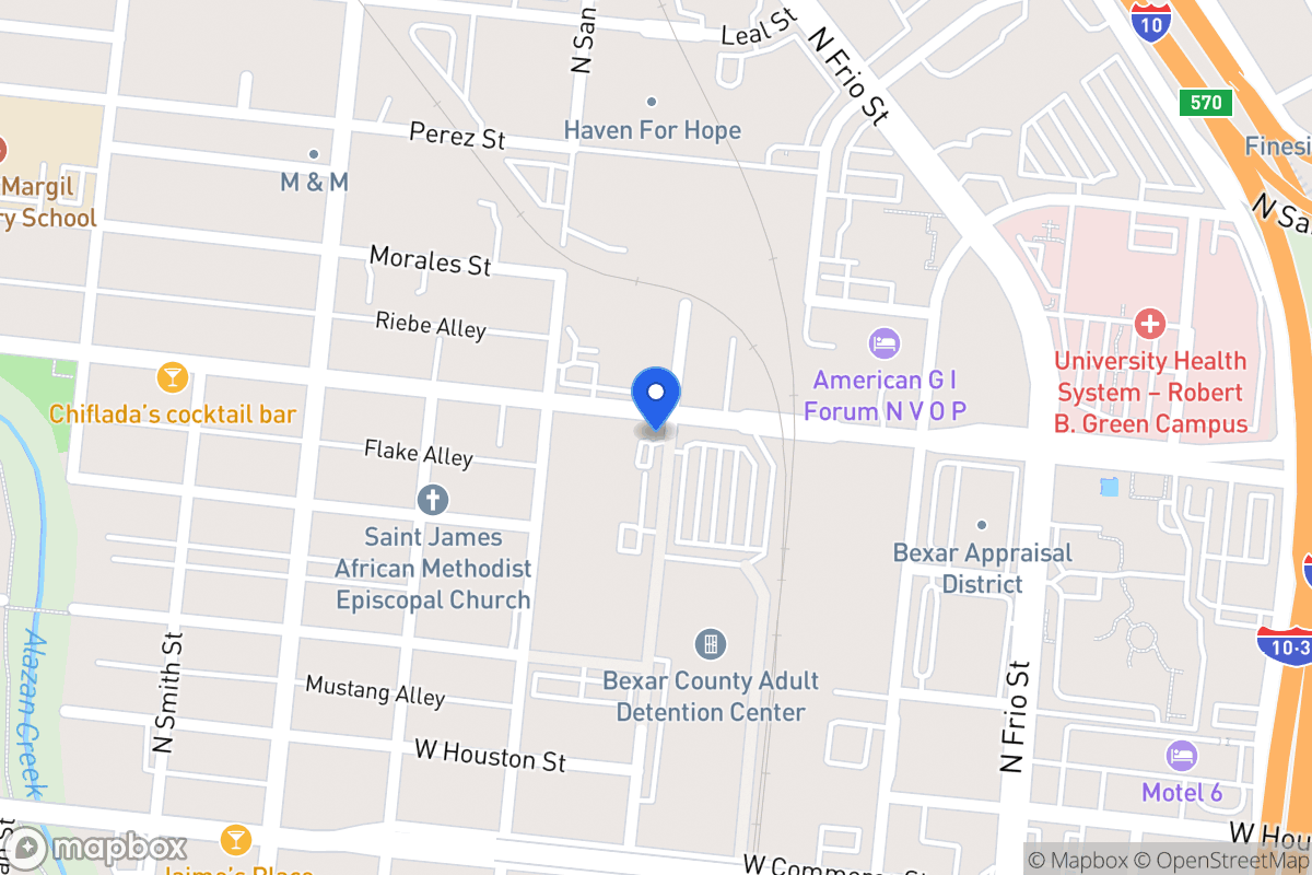 Map of 1400 W Martin St