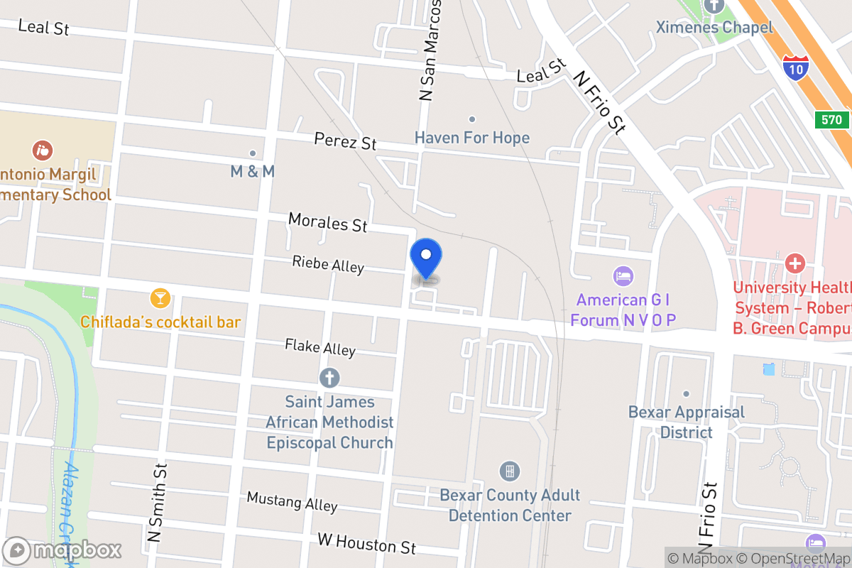 Map of 1423 W Martin St