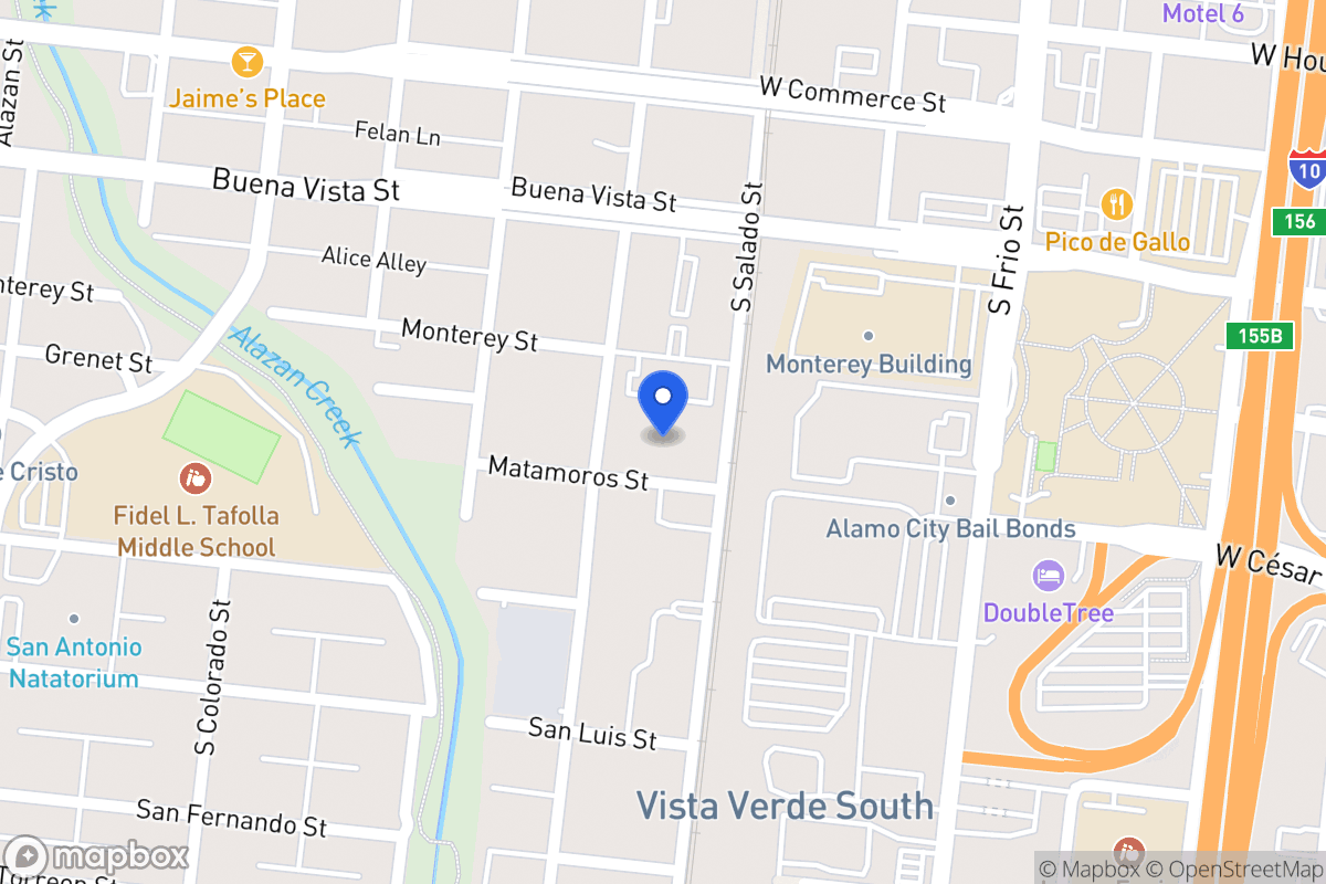 Map of 309 S Salado St