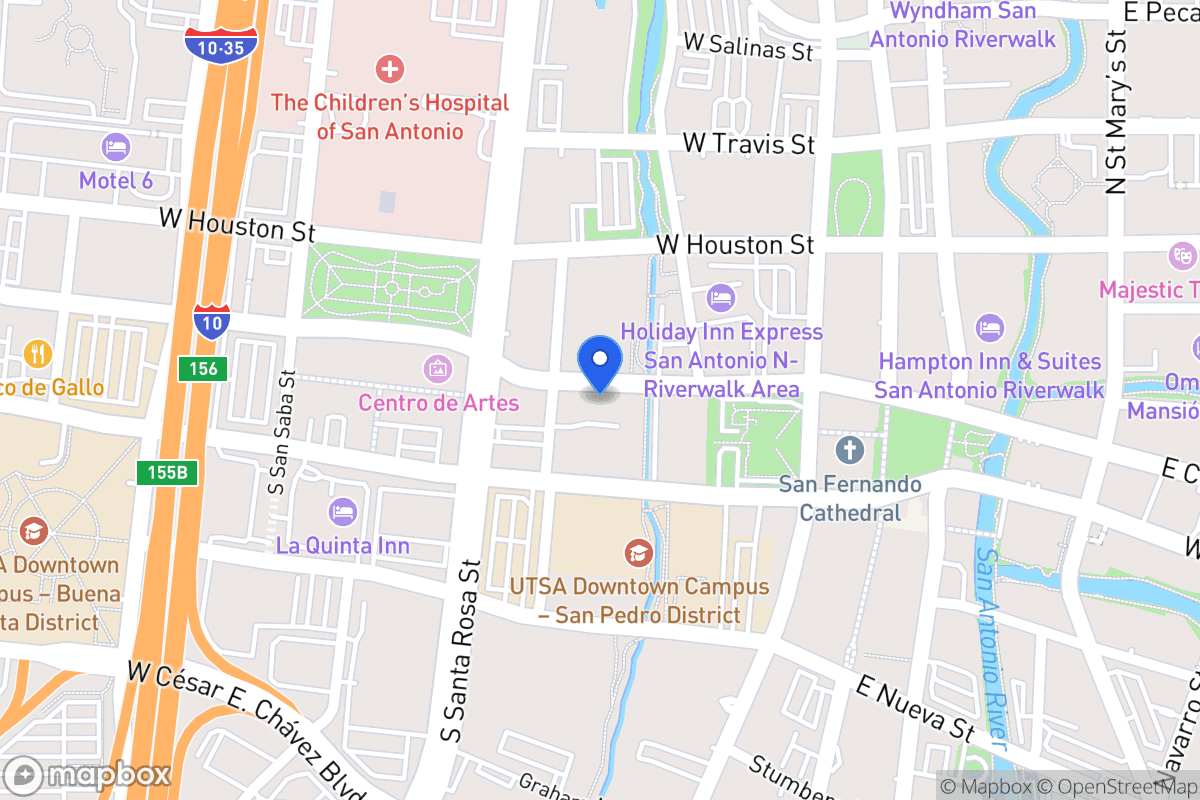 Map of 322 W Commerce St