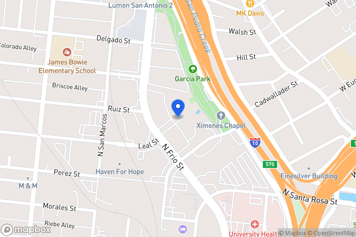 Map of 810 N Frio St