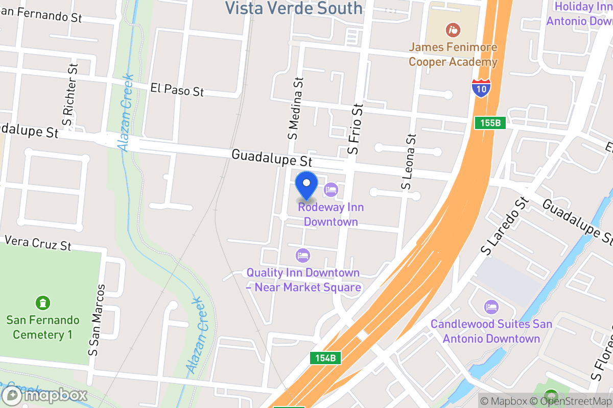 Map of 1011 S Frio St