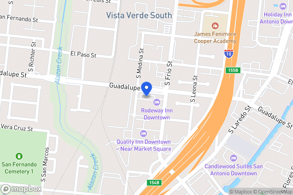 Map of 905 S Frio St