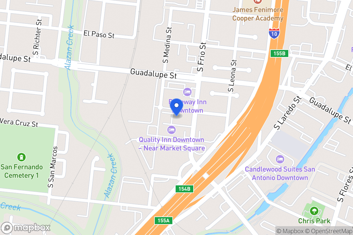 Map of 1025 S Frio St