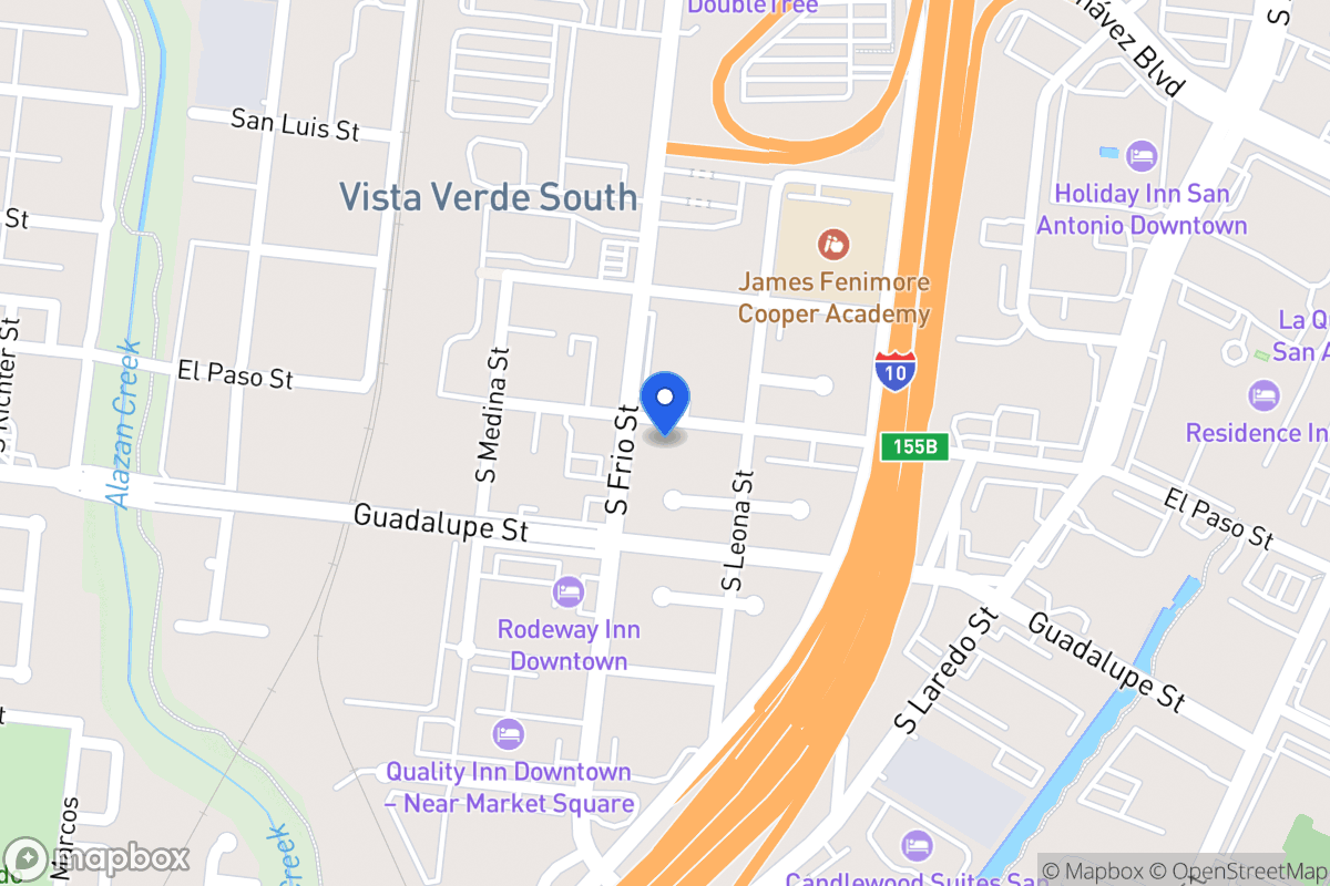 Map of 418  El Paso St