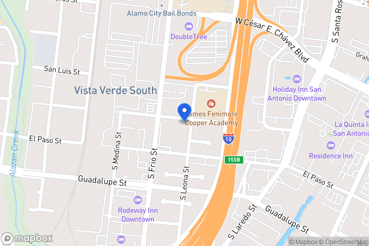 Map of 707 S Leona St