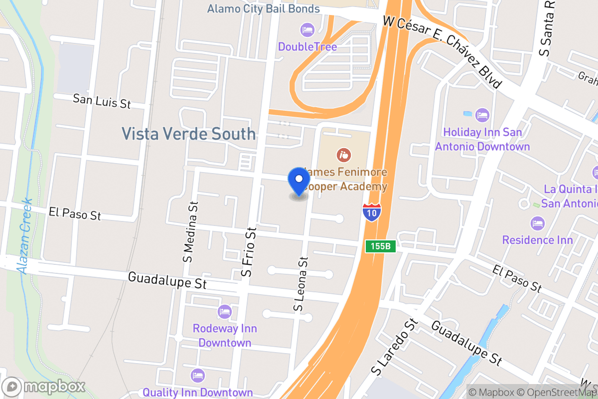 Map of 711 S Leona St