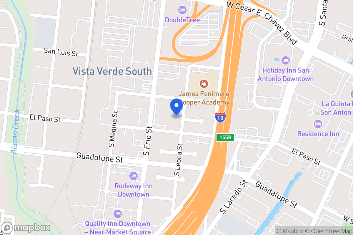 Map of 719 S Leona St
