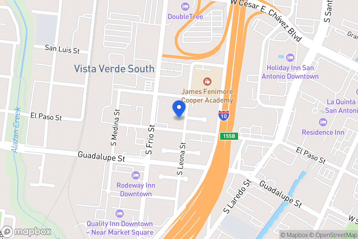 Map of 723 S Leona St