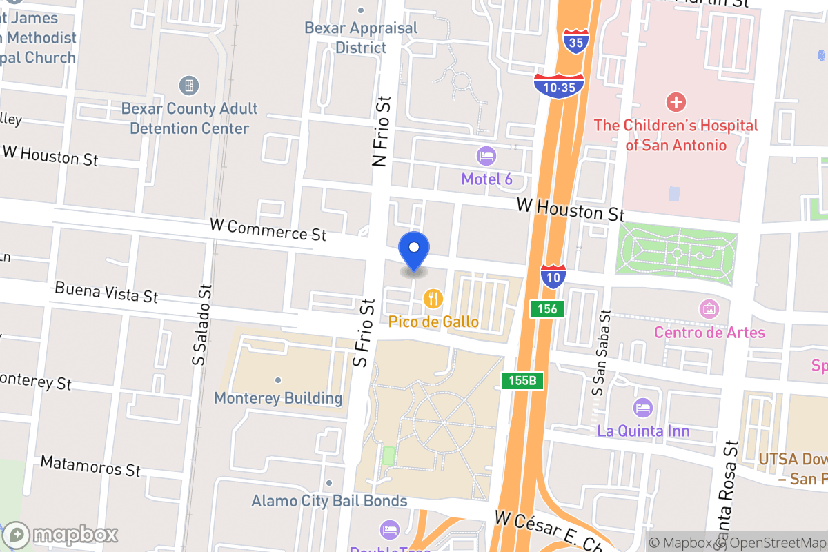 Map of 822 W Commerce St