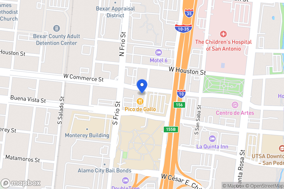 Map of 107 S Leona St