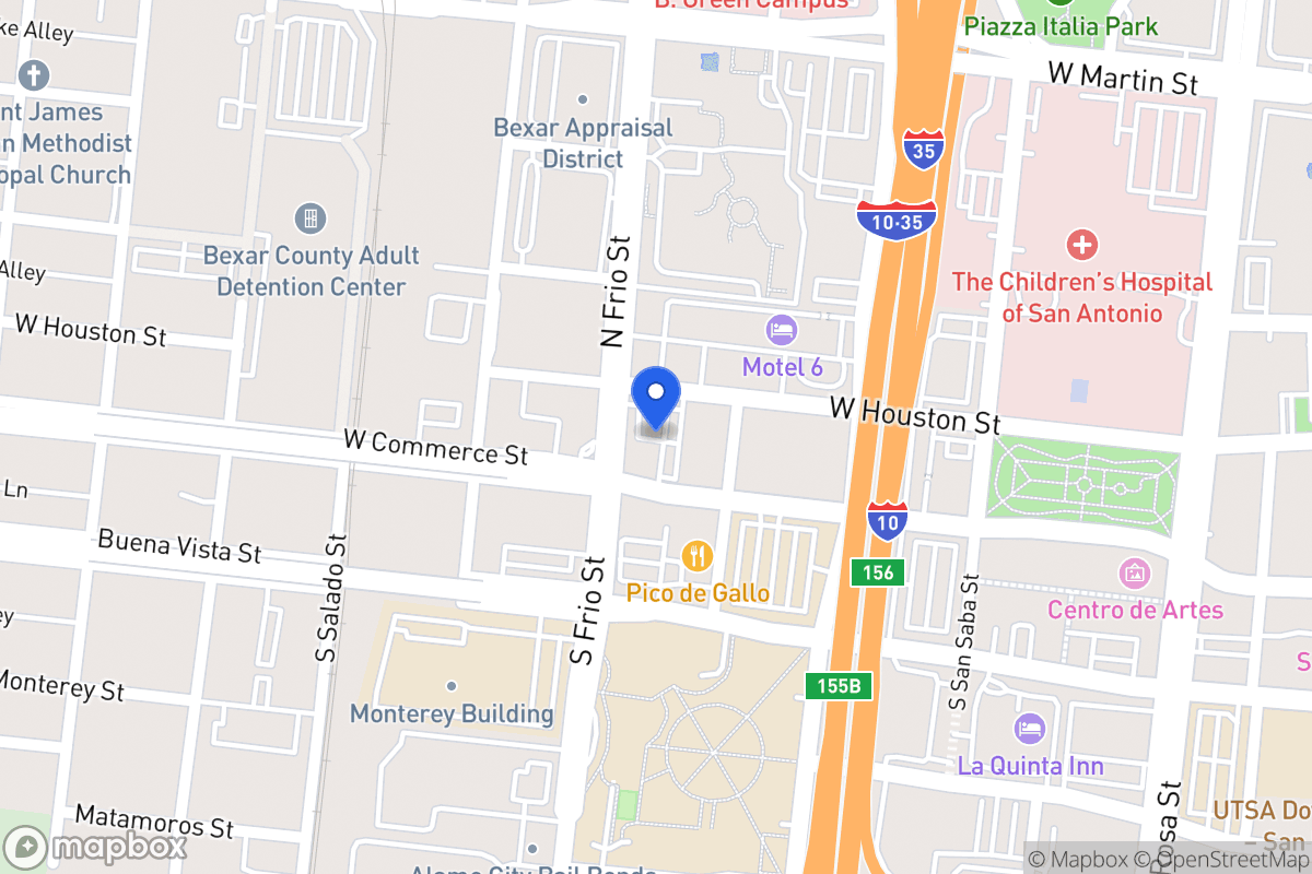 Map of 821 W Commerce St