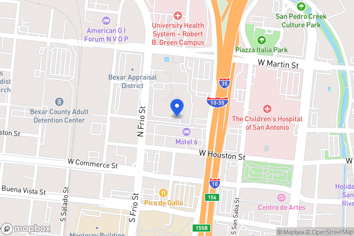 Map of 300 N Frio