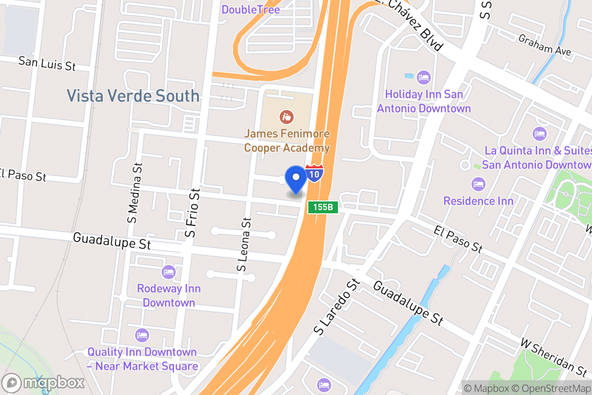 Map of 303  El Paso St