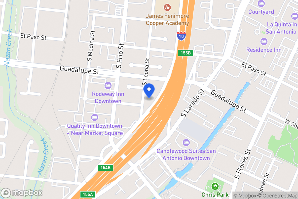 Map of 918 S Leona St