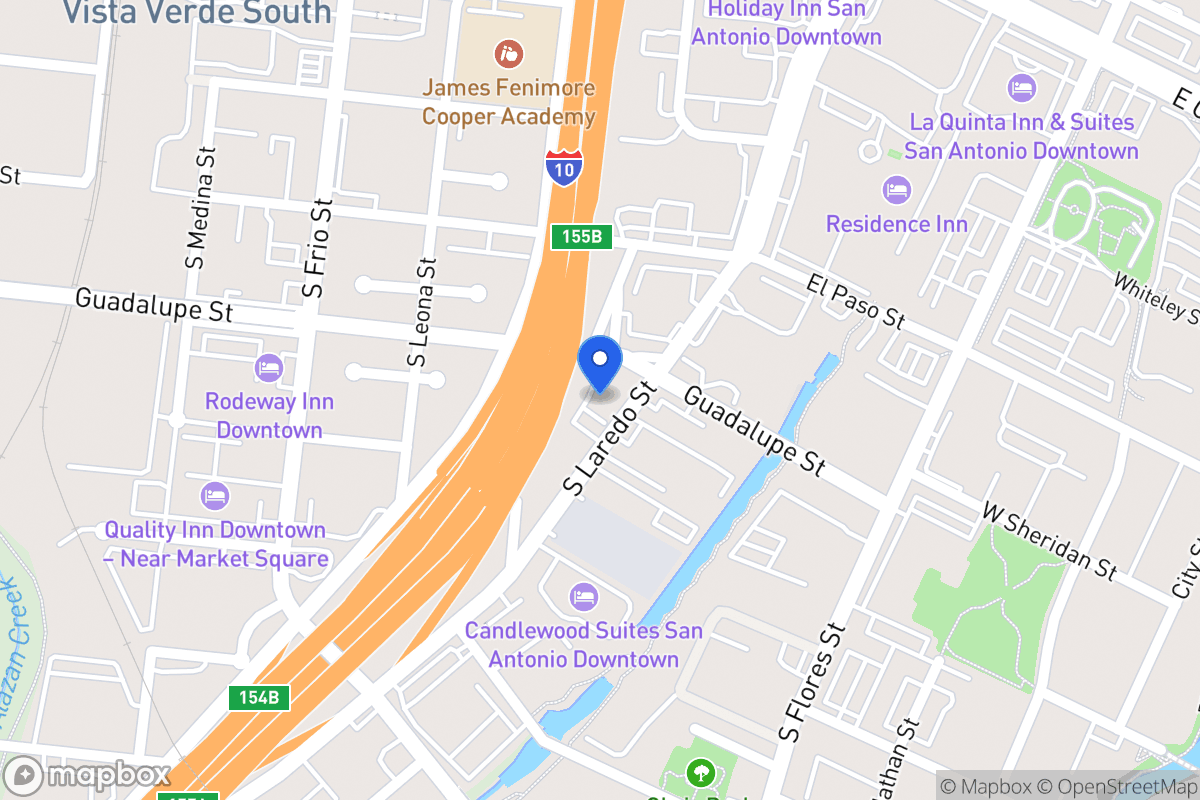 Map of 901 S Laredo St