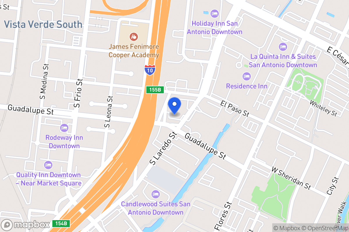 Map of 819 S Laredo St
