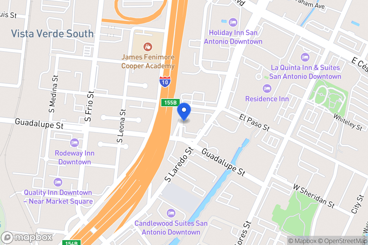 Map of 102  El Paso St