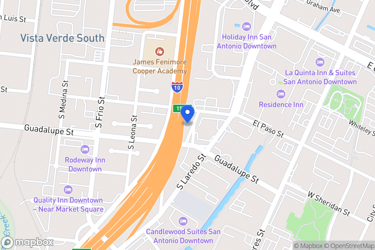 Map of 819 S San Saba