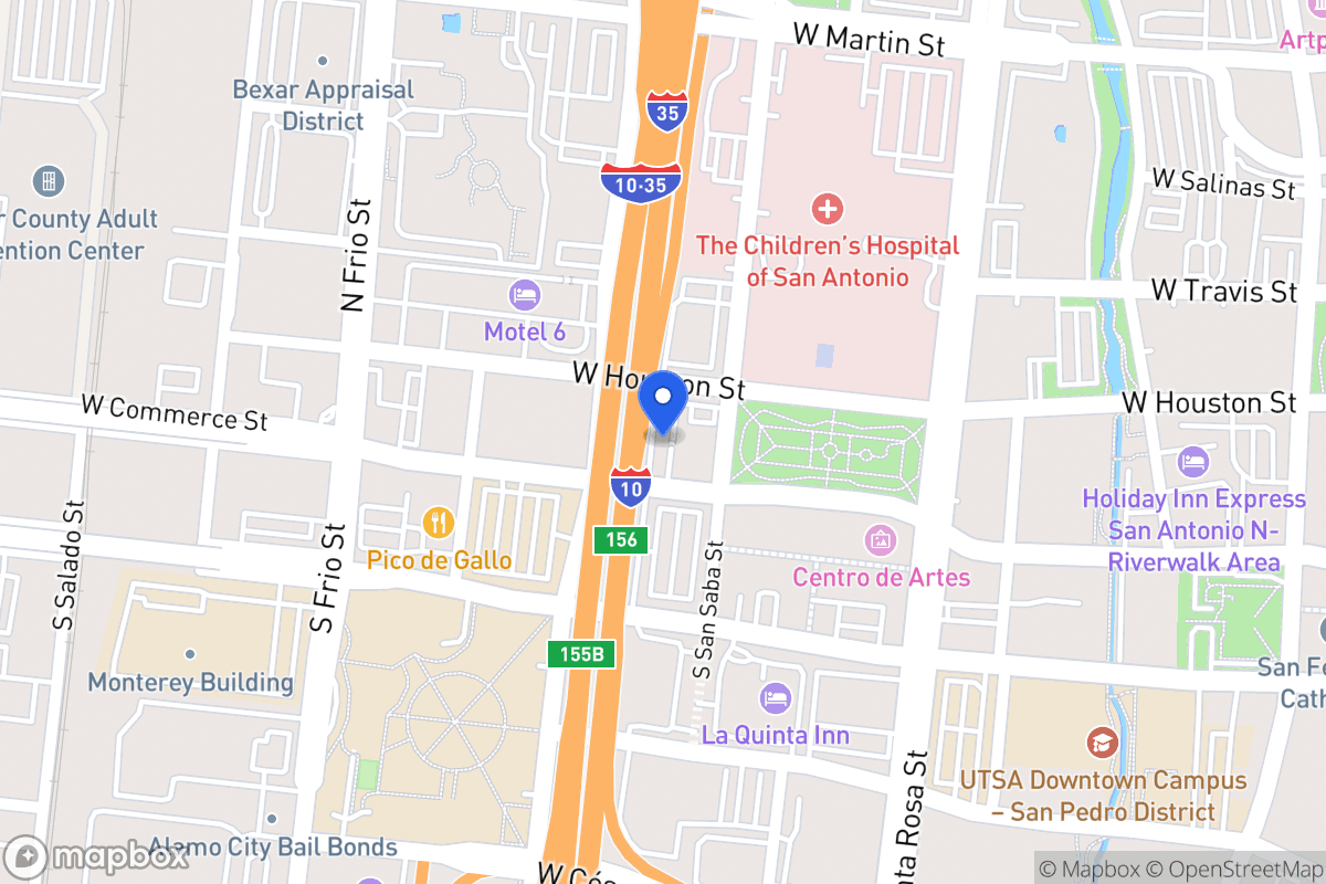 Map of 109 N San Saba
