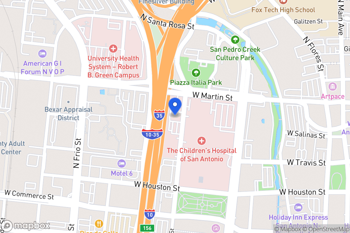 Map of 401 N San Saba