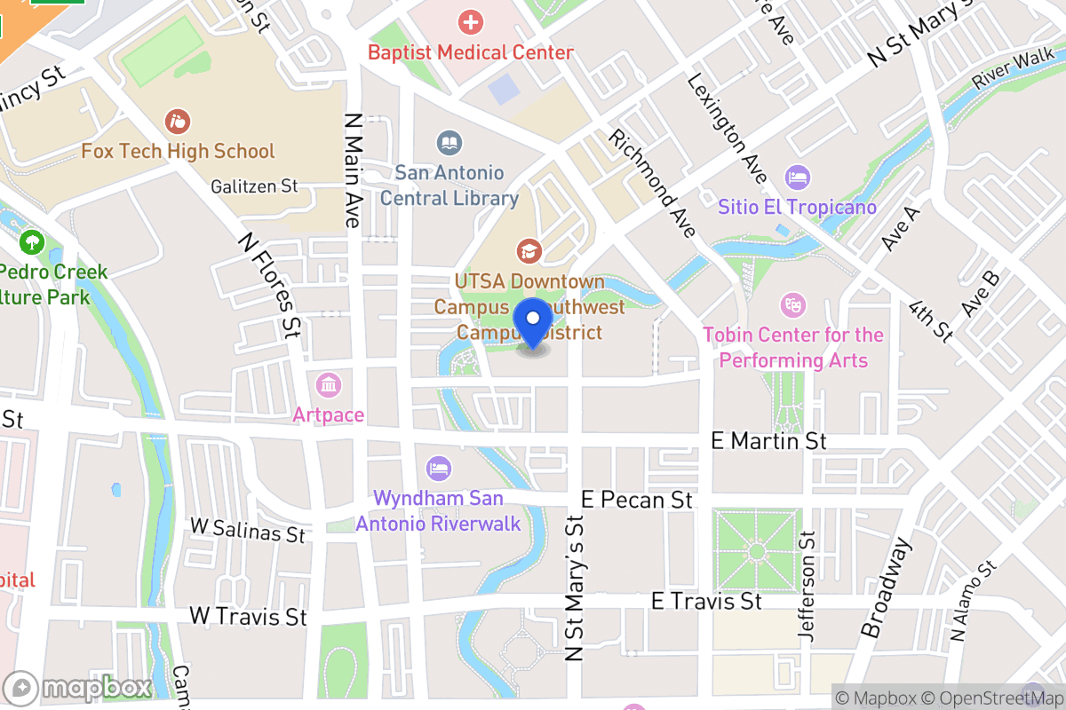Map of 701 N Saint Marys St