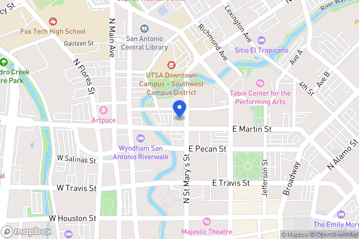 Map of 607 N Saint Marys St
