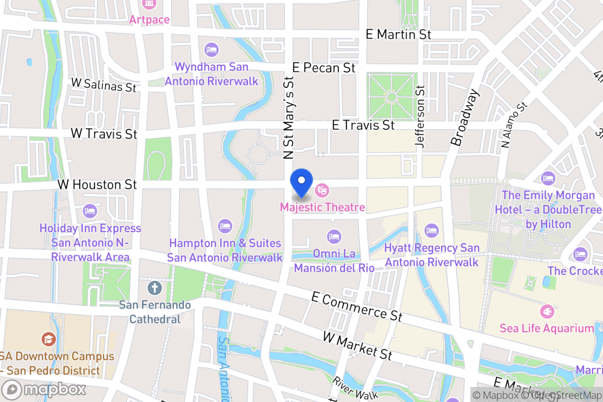 Map of 202 E Houston St