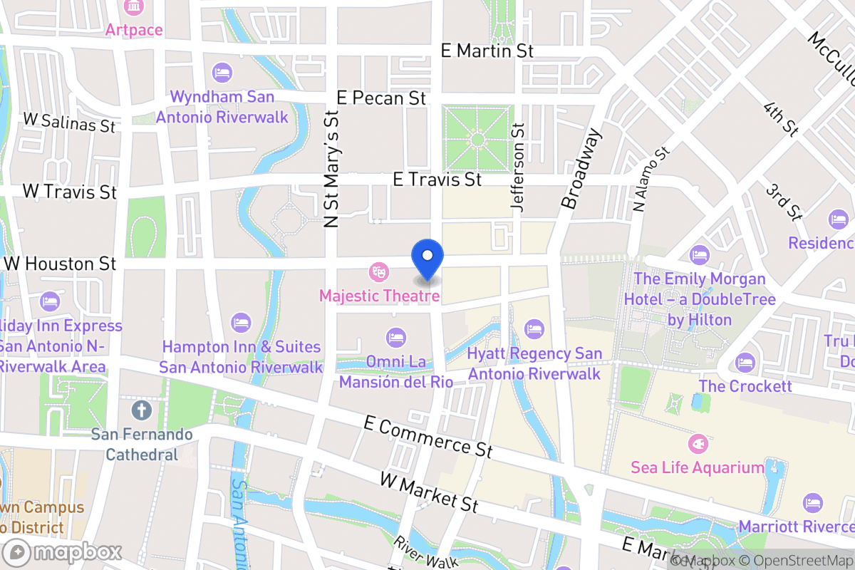 Map of 260 E Houston St