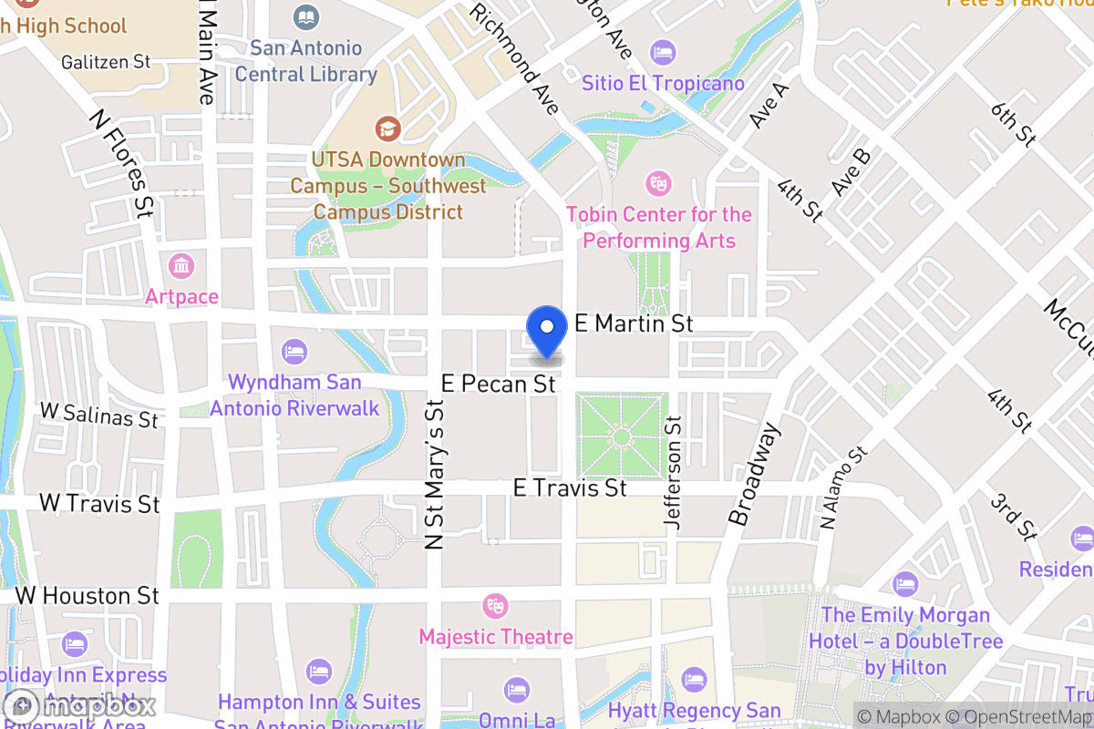 Map of 225 E Pecan
