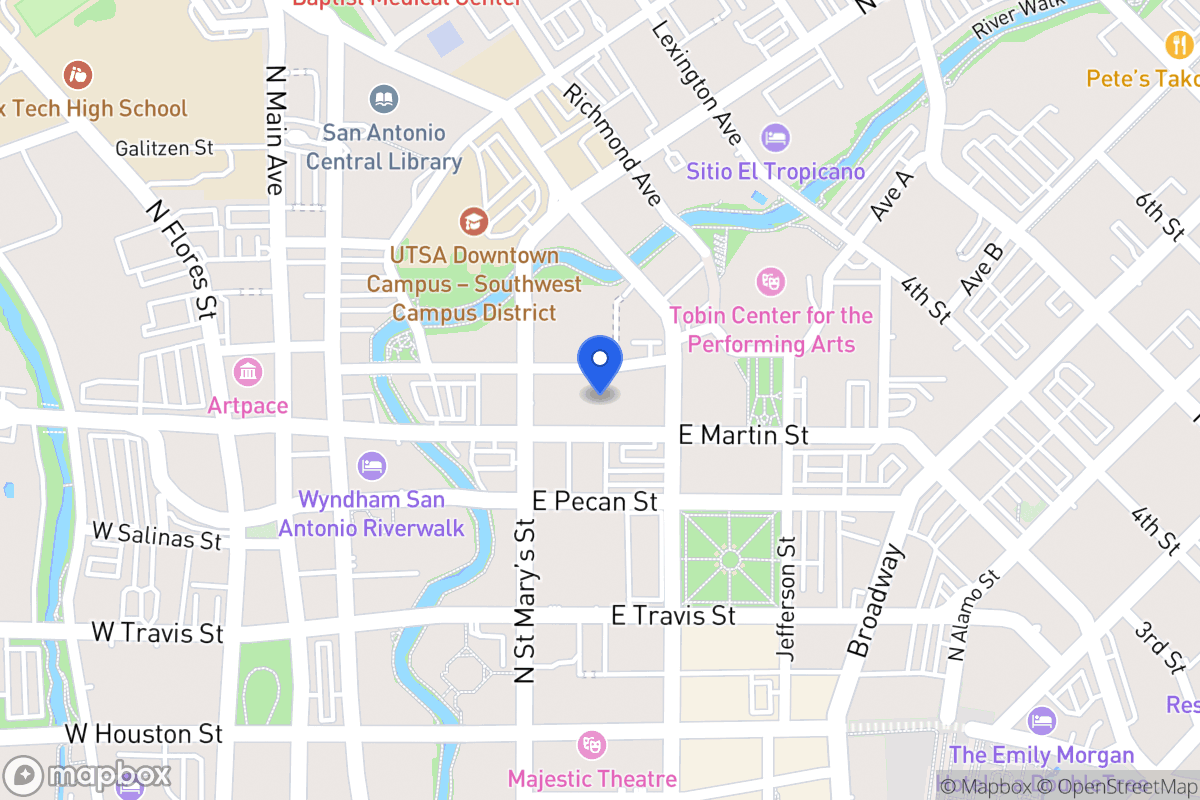 Map of 300  Convent St