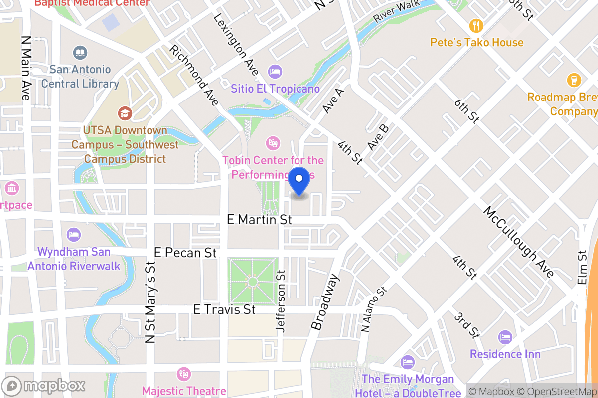 Map of 411 E Martin St