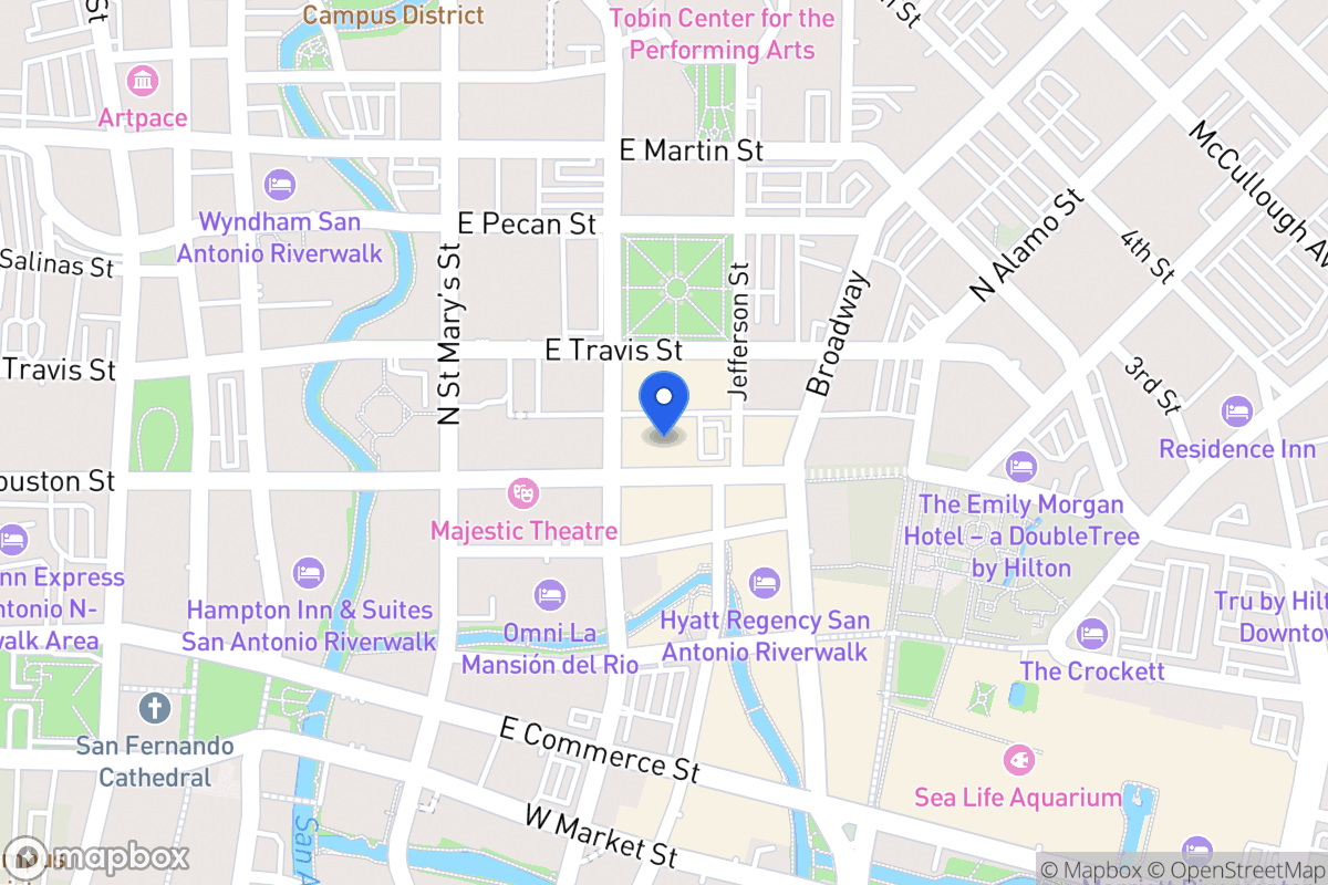 Map of 315 E Houston St