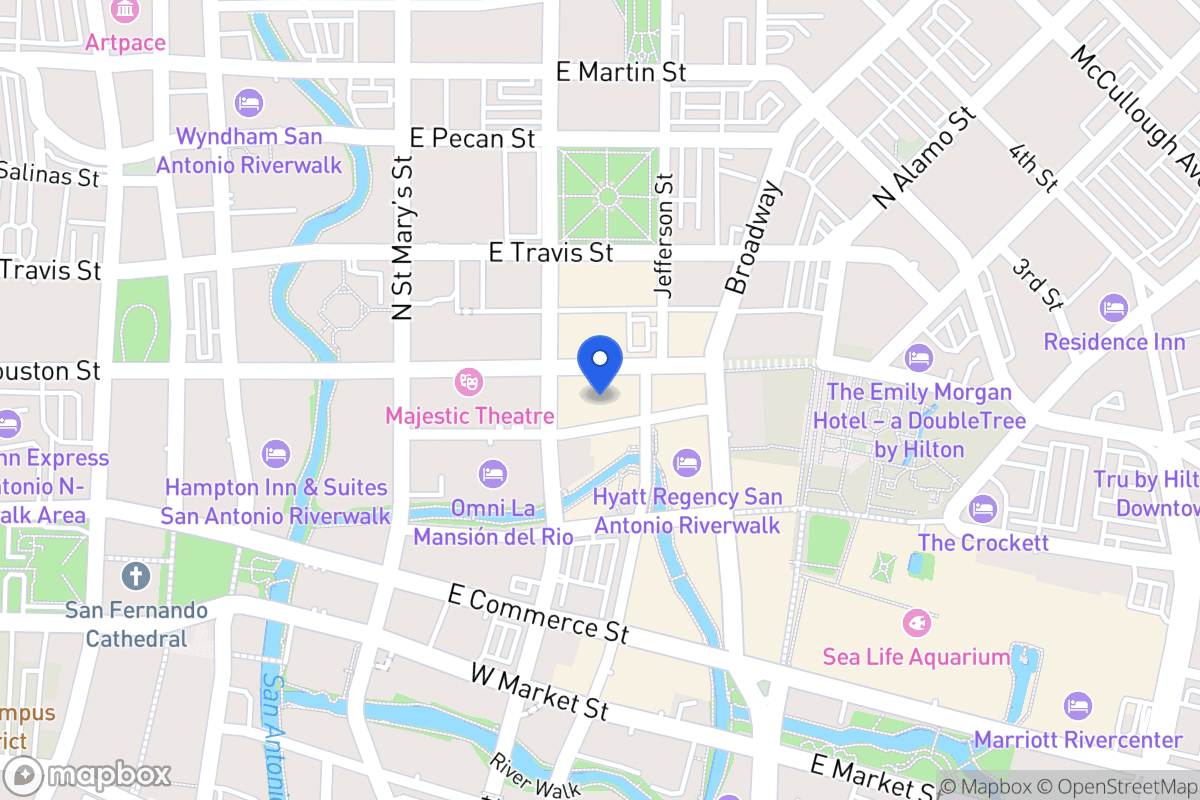 Map of 312 E Houston St