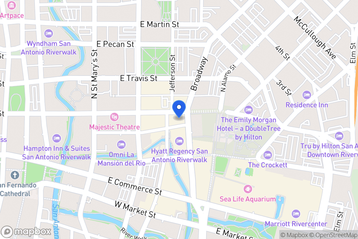 Map of 408 E Houston St