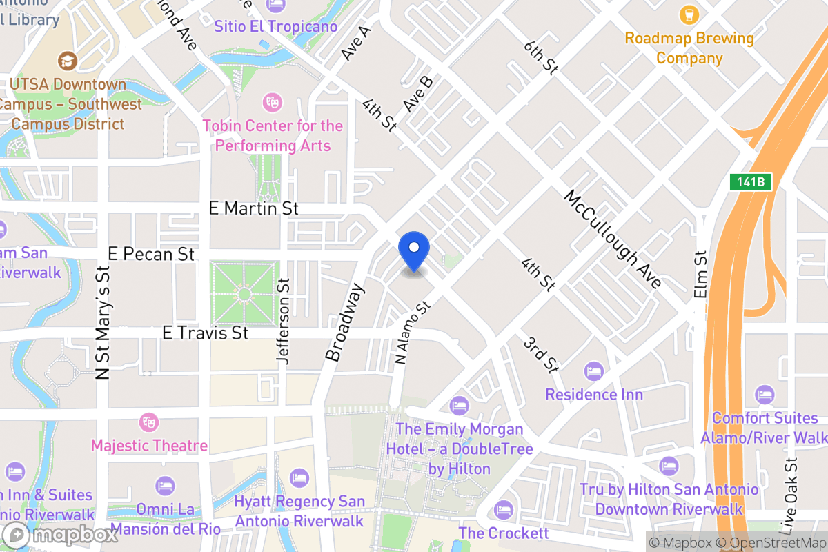 Map of 211 N Alamo St