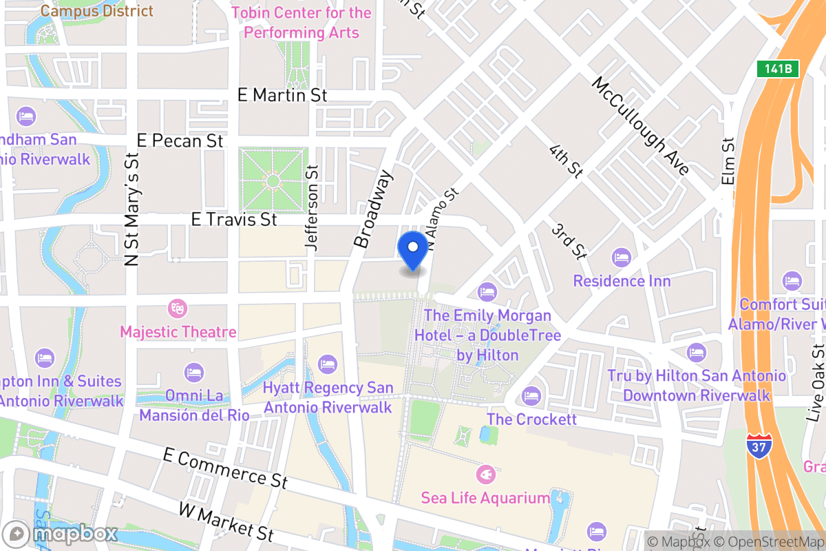 Map of 105 N Alamo St