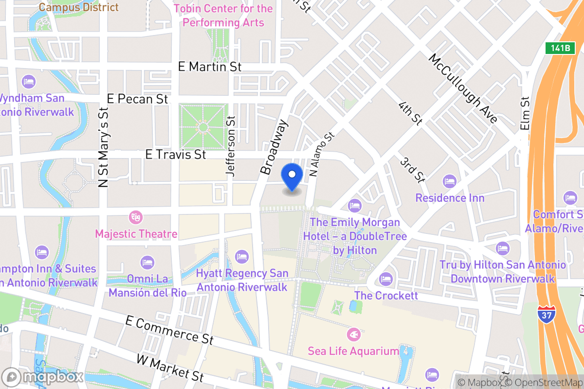 Map of 517 E Houston St