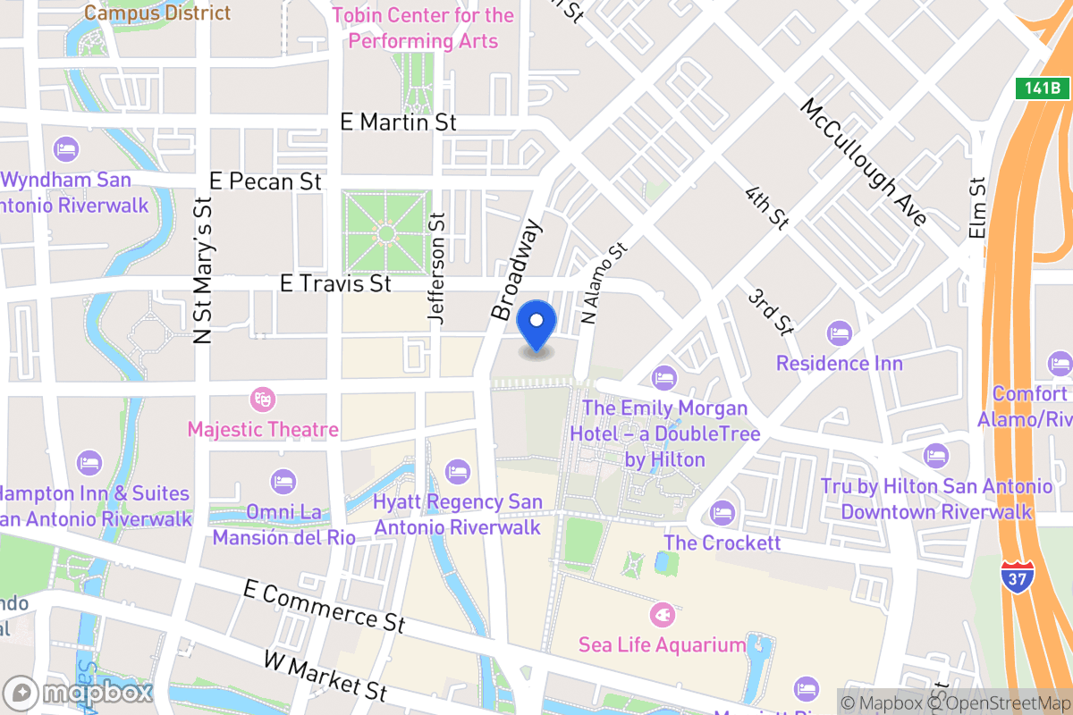 Map of 513 E Houston St
