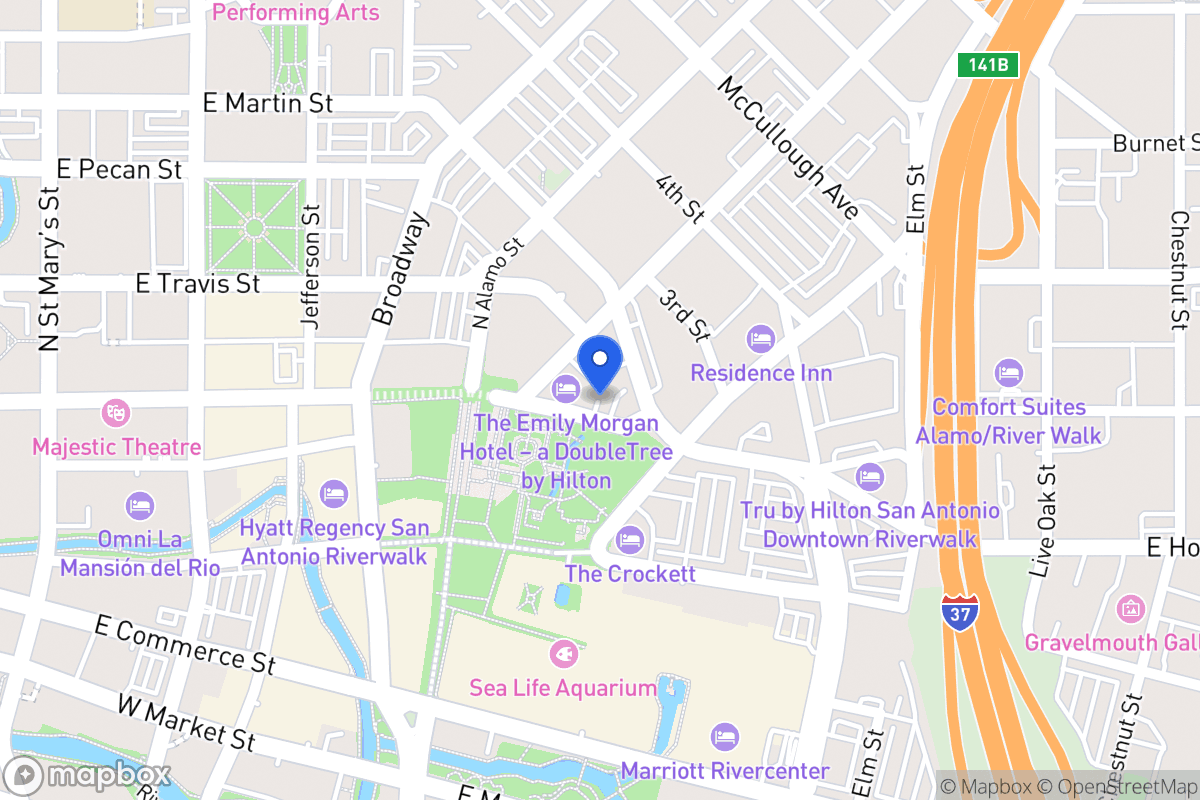 Map of 719 E Houston St